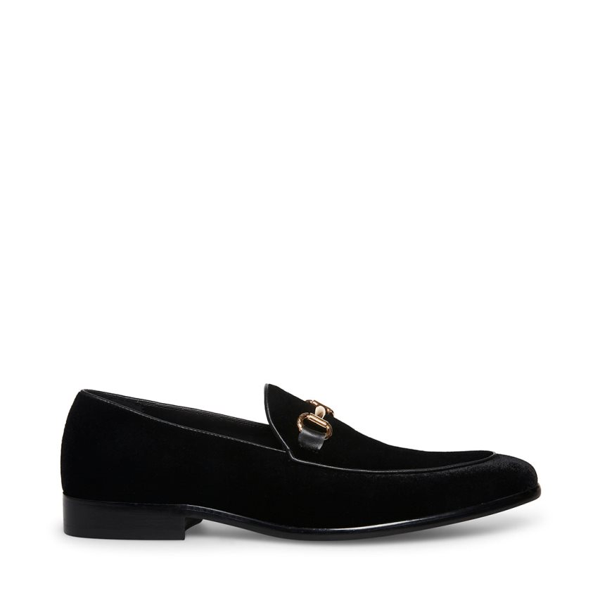 Loafers Steve Madden Diego-v Velvet Hombre Negras | ES RV4921